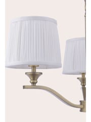 Laura Ashley Matt Antique Brass Hemsley 3 Light Chandelier - Image 6 of 6