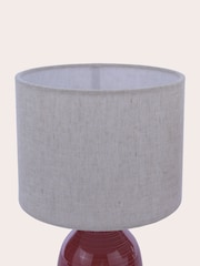 Laura Ashley Set of 2 Rosewood Red Penny Table Lamp Set - Image 5 of 6