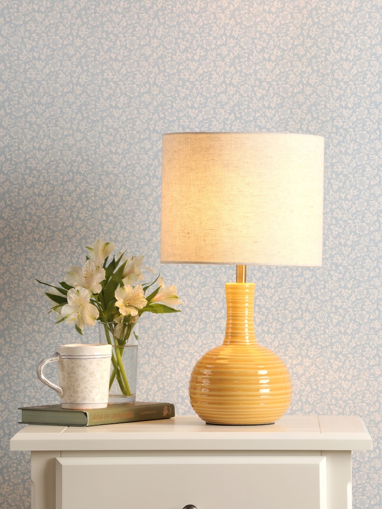 Laura Ashley Ochre Padley Table Lamp - Image 1 of 6