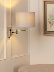 Laura Ashley Polished Nickel Marlowe Wall Light - Image 2 of 3
