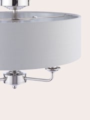 Laura Ashley Silver Sorrento 3 Arm Semi-Flush Ceiling Light - Image 5 of 6