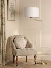 Laura Ashley Antique Brass Marlowe Floor Lamp - Image 2 of 4