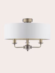 Laura Ashley Ivory Sorrento 3 Arm Semi-Flush Ceiling Light - Image 3 of 6