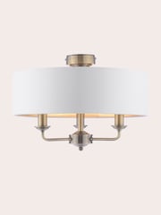 Laura Ashley Ivory Sorrento 3 Arm Semi-Flush Ceiling Light - Image 4 of 6