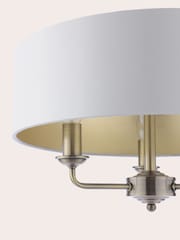 Laura Ashley Ivory Sorrento 3 Arm Semi-Flush Ceiling Light - Image 6 of 6