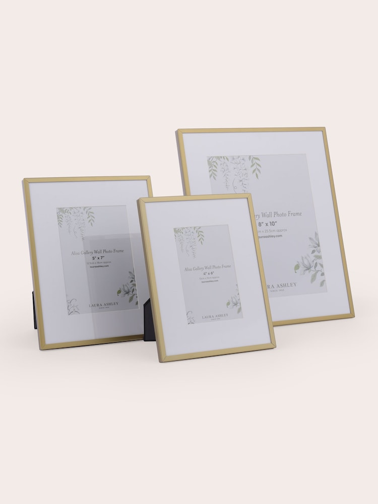 Laura Ashley Set of 3 Gold Alisa Photo Frames - Image 2 of 6