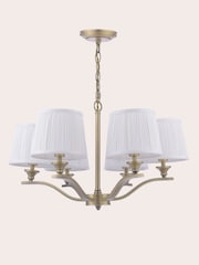 Laura Ashley Matt Antique Brass Hemsley 6 Light Chandelier - Image 4 of 6