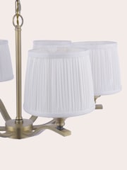 Laura Ashley Matt Antique Brass Hemsley 6 Light Chandelier - Image 5 of 6