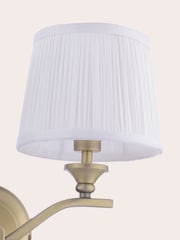 Laura Ashley Matt Antique Brass Hemsley 2 Light Wall Light - Image 7 of 7
