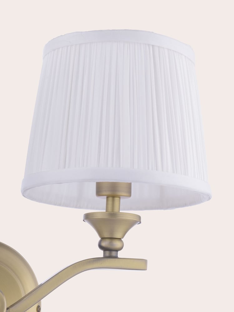 Laura Ashley Matt Antique Brass Hemsley 2 Light Wall Light - Image 7 of 7