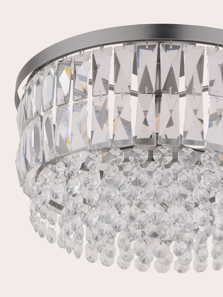 Laura Ashley Pewter Rhosill Ceiling Light - Image 6 of 6