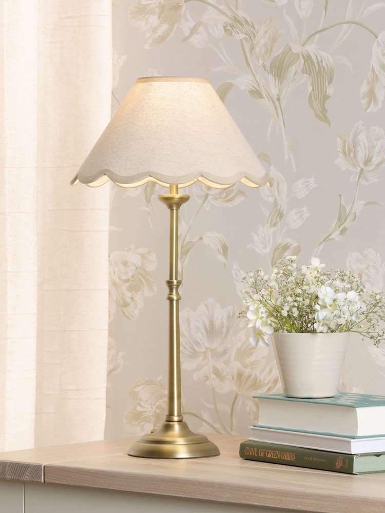 Laura Ashley Matt Antique Brass Cordwell Table Lamp - Image 1 of 8