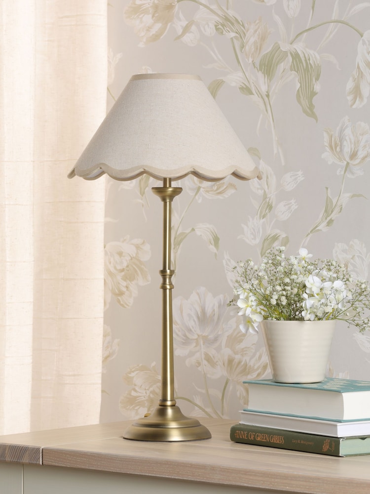 Laura Ashley Matt Antique Brass Cordwell Table Lamp - Image 2 of 8