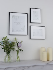 Laura Ashley Set of 3 Pewter Grey Alisa Photo Frames - Image 1 of 6