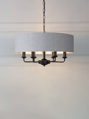 Laura Ashley Natural Sorrento 6 Arm Chandelier - Image 1 of 6