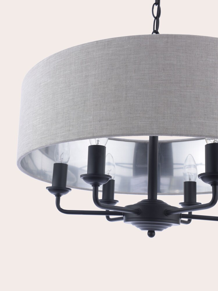 Laura Ashley Natural Sorrento 6 Arm Chandelier - Image 1 of 1