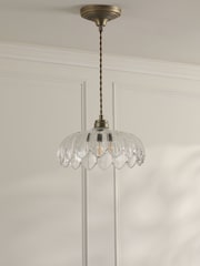Laura Ashley Matt Antique Brass Bexwell 1 Light Pendant Ceiling Light - Image 2 of 4