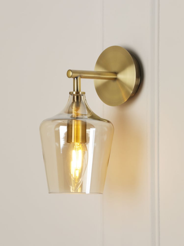 Laura Ashley Antique Brass Ockley Wall Light - Image 1 of 5