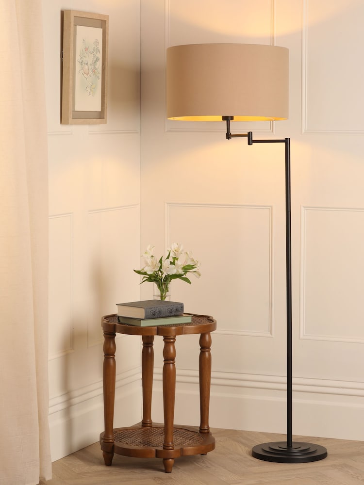 Laura Ashley Black Marlowe Floor Lamp - Image 1 of 6