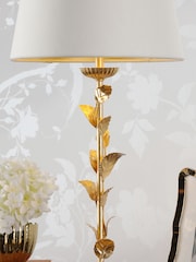 Laura Ashley Gold Leaf Halton Table Lamp - Image 3 of 6