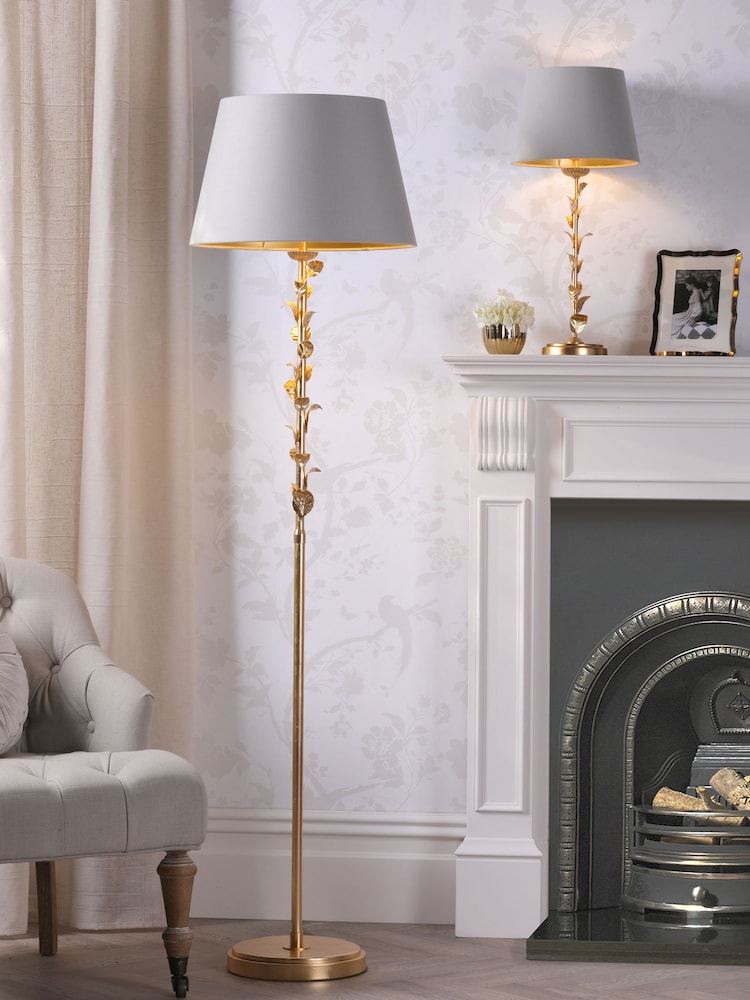 Laura Ashley Gold Leaf Halton Table Lamp - Image 6 of 6