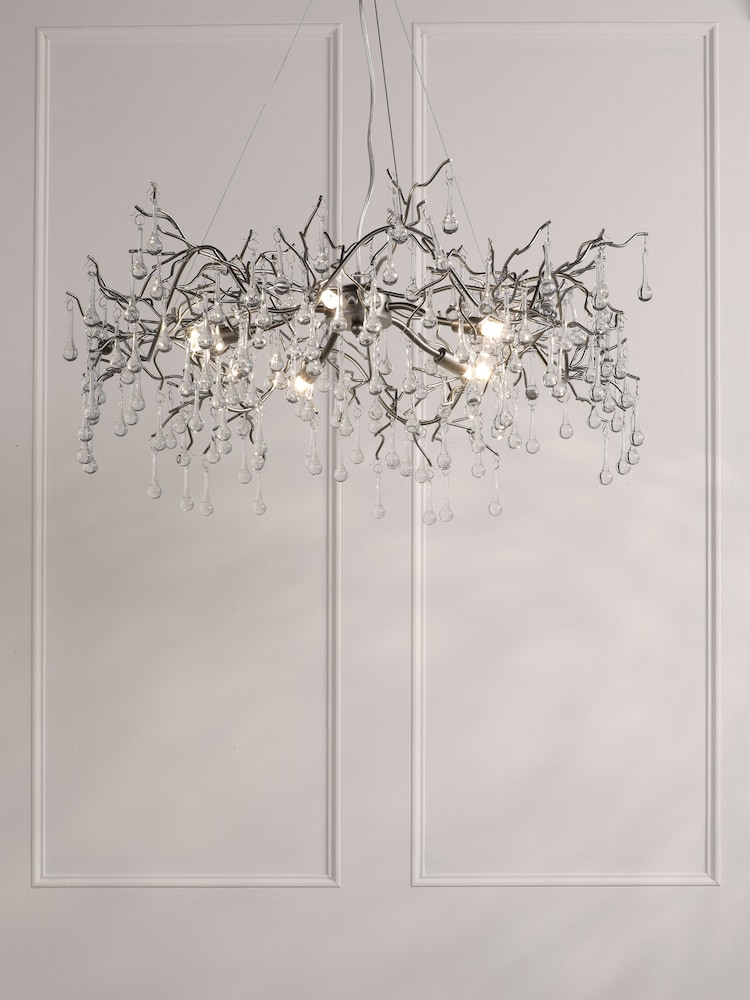 Laura Ashley Pewter Willow Crystal Light - Image 1 of 4