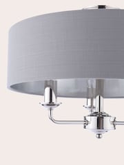 Laura Ashley Charcoal Sorrento 3 Arm Semi-Flush Ceiling Light - Image 6 of 6
