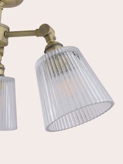 Laura Ashley Matt Antique Brass Callaghan 3 Light Semi Flush Ceiling Light - Image 6 of 7