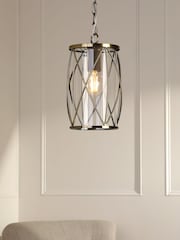 Laura Ashley Antique Brass Beckworth 1 Light Pendant Ceiling Light - Image 1 of 5