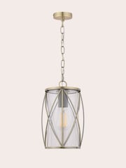 Laura Ashley Antique Brass Beckworth 1 Light Pendant Ceiling Light - Image 4 of 5