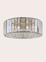 Laura Ashley Antique Brass Fernhurst 3 Light Flush Ceiling Light - Image 3 of 4