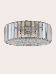 Laura Ashley Antique Brass Fernhurst 3 Light Flush Ceiling Light - Image 4 of 4