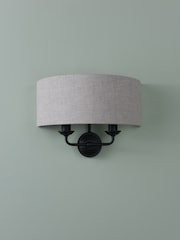 Laura Ashley Natural Sorrento 2 Light Wall Light - Image 2 of 6