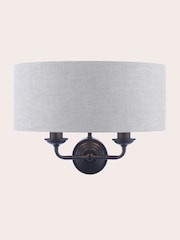 Laura Ashley Natural Sorrento 2 Light Wall Light - Image 3 of 6