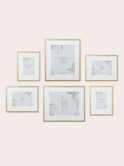 Laura Ashley Set of 6 Gold Alisa Gallery Photo Frames - Image 3 of 5
