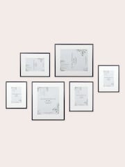 Laura Ashley Set of 6 Black Alisa Gallery Photo Frames - Image 2 of 5