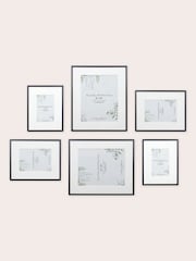 Laura Ashley Set of 6 Black Alisa Gallery Photo Frames - Image 3 of 5