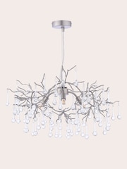 Laura Ashley Pewter Willow Crystal Ceiling Light - Image 4 of 6