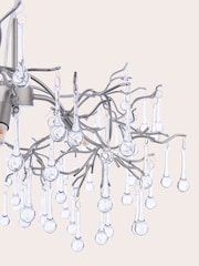 Laura Ashley Pewter Willow Crystal Ceiling Light - Image 5 of 6