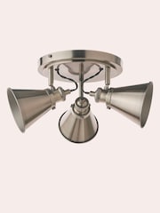 Laura Ashley Pewter Rufus Flush Ceiling Fitting Ceiling Light - Image 4 of 6