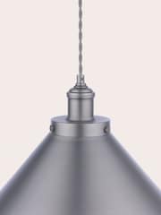 Laura Ashley Pewter Rufus Grande 1 Light Pendant Ceiling Light - Image 5 of 5