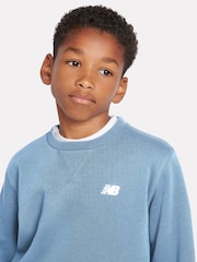 New Balance Blue Boys Small Logo Sweatshirt - Image 4 of 8