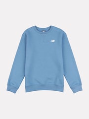 New Balance Blue Boys Small Logo Sweatshirt - Image 6 of 8
