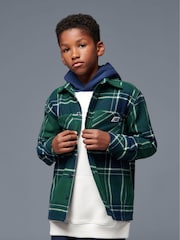 New Balance Green Boys 100% Cotton Premium Checked Shirt - Image 1 of 10