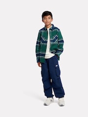 New Balance Green Boys 100% Cotton Premium Checked Shirt - Image 6 of 10