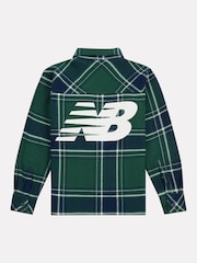 New Balance Green Boys 100% Cotton Premium Checked Shirt - Image 9 of 10