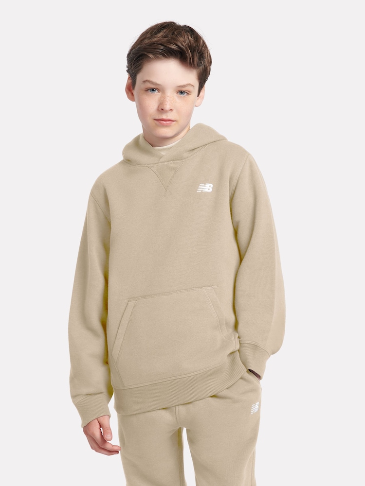 New Balance Orange Small Boys Brush Back Logo Hoodie - Image 1 of 8