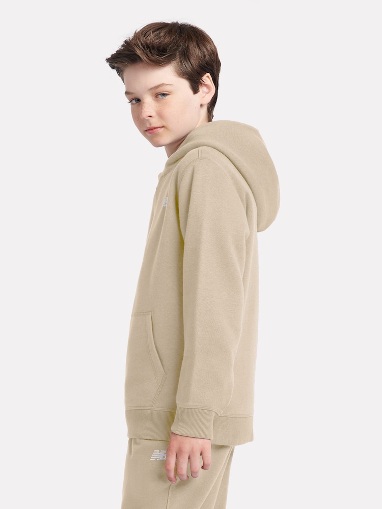 New Balance Orange Small Boys Brush Back Logo Hoodie - Image 2 of 8