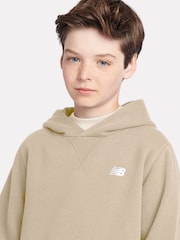 New Balance Orange Small Boys Brush Back Logo Hoodie - Image 4 of 8