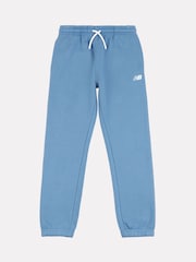 New Balance Blue Small Boys Brush Back Logo Joggers - Image 6 of 8